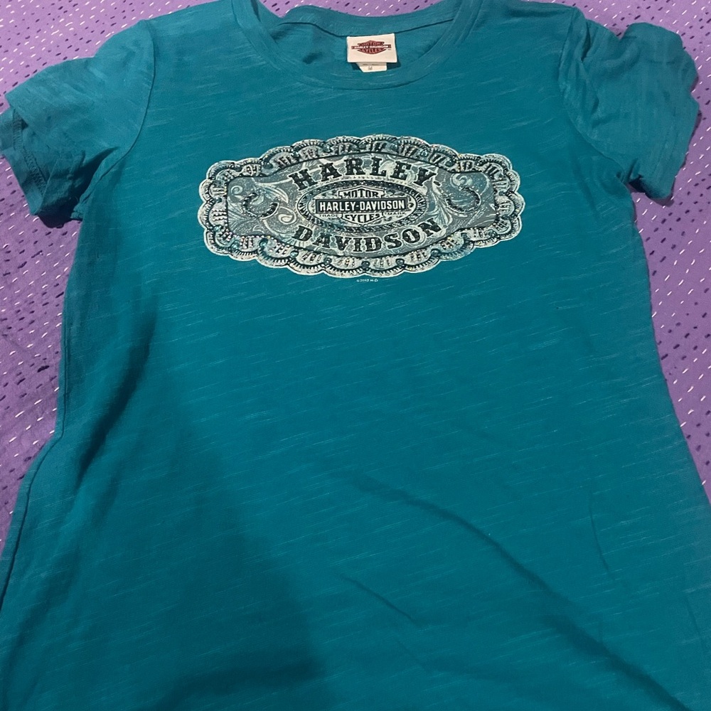 Harley-Davidson Teal Visalia T-Shirt - Picture 2 of 3